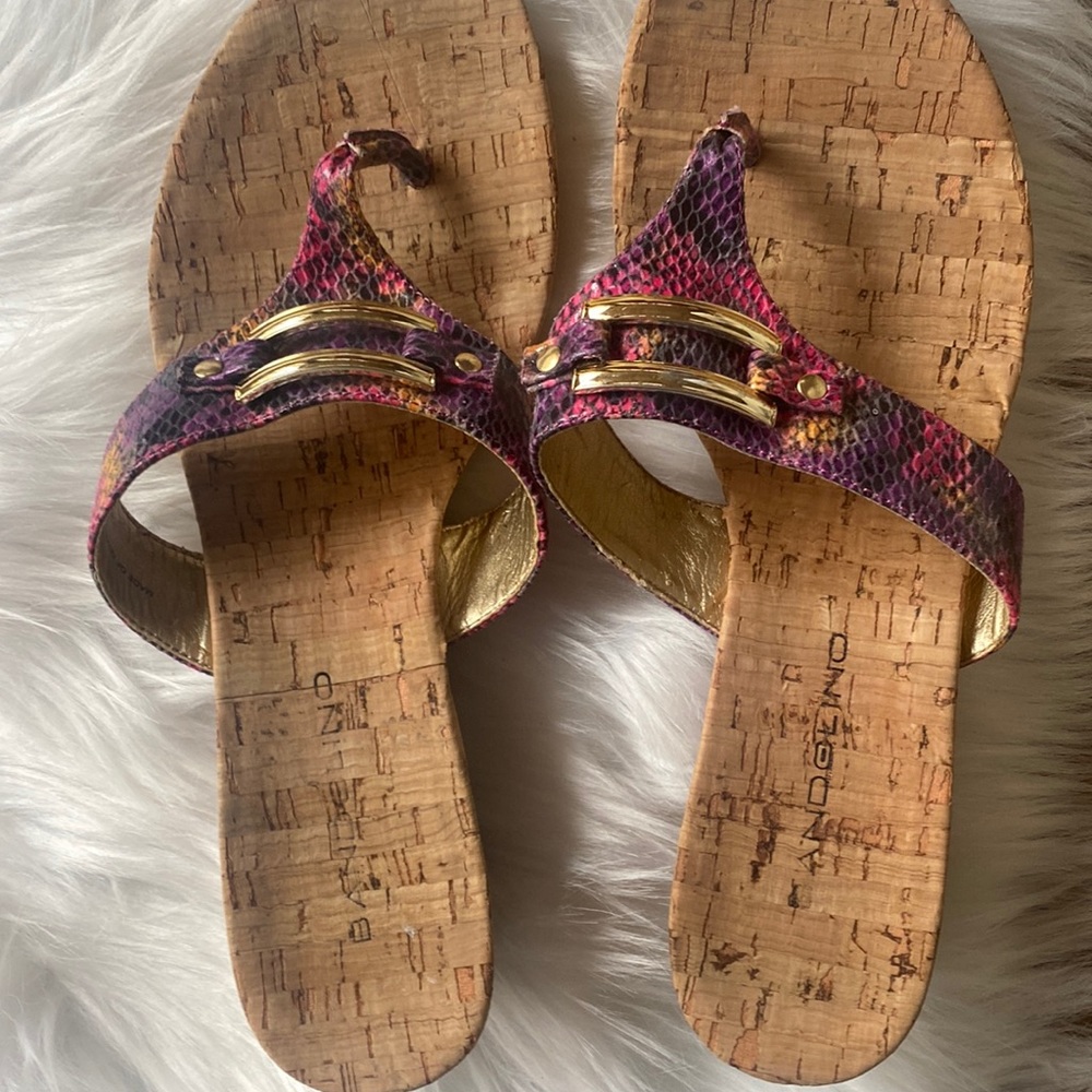 - Bandolino Multicolor Cork Sandals